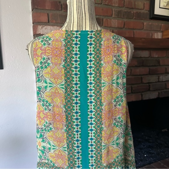 Anthropologie Hemant & Nandita Moana Silk Beaded Tiered Dress Sz S - Picture 8 of 10